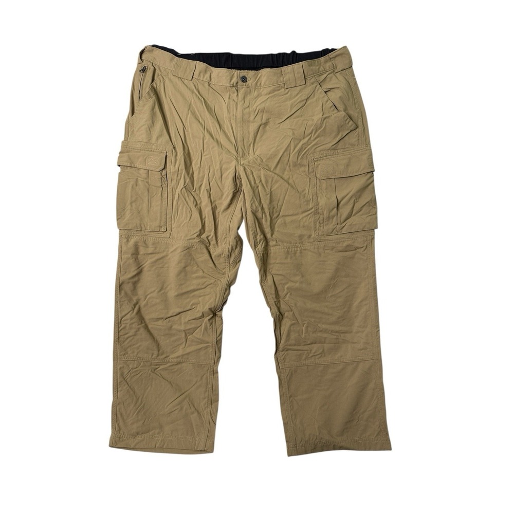 Duluth Trading Co Mens Cargo Pants Nylon Tan Khaki Straight Hiking 3XL 46 x 29